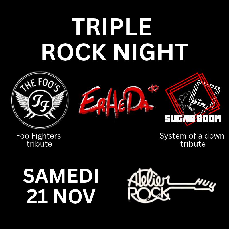 The Foo's, ErHeDa and Sugar Boom - Atelier Rock - 21 November 2026